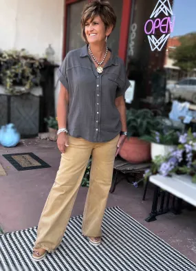 Peyton Wide Leg Jeans in Mocha