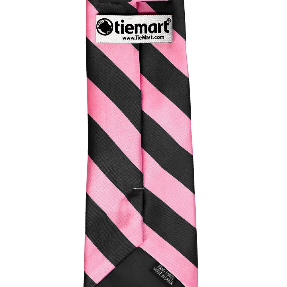 Pink and Black Striped Tie