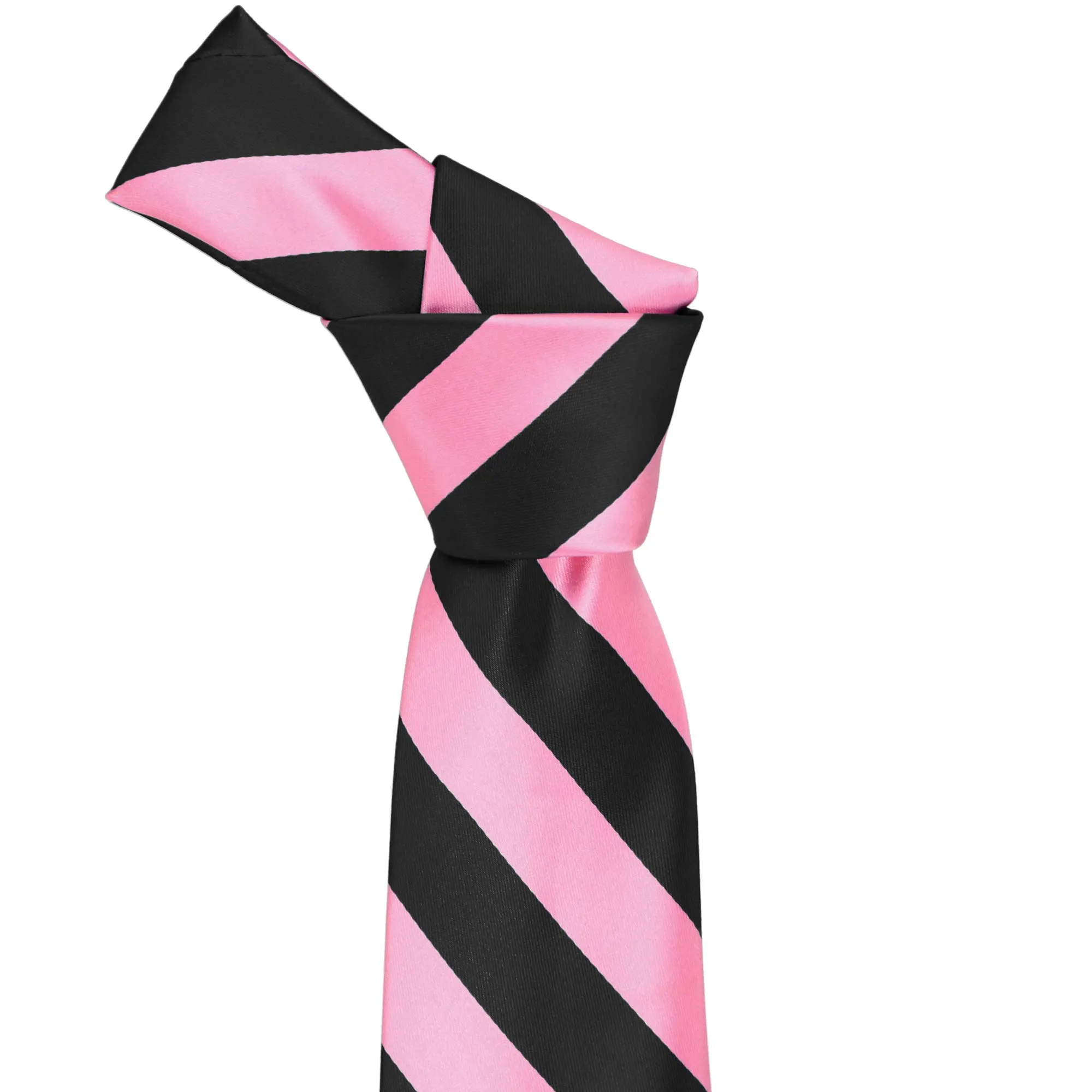 Pink and Black Striped Tie