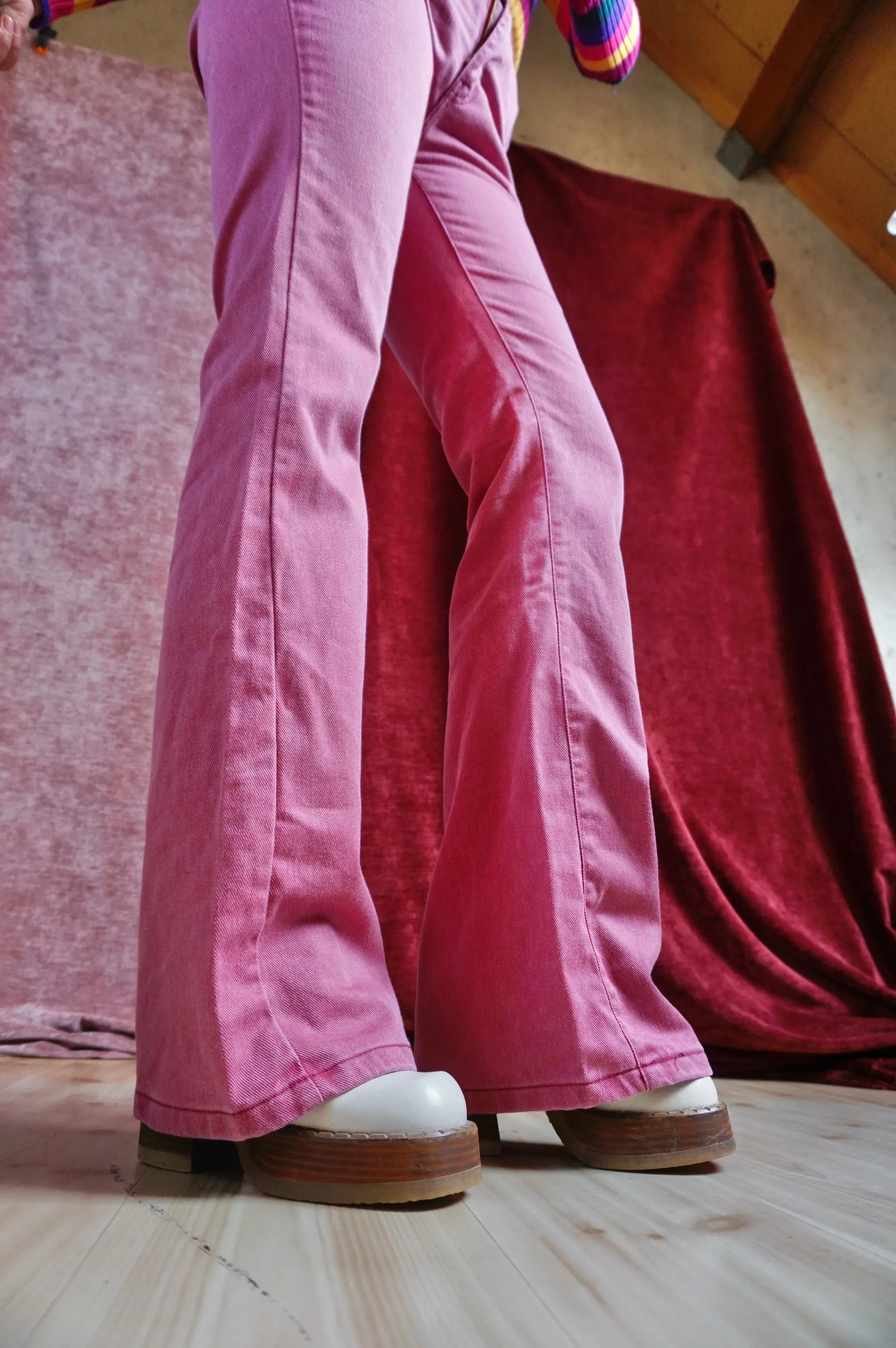 Pink Panther - Vintage Mid Rise / Flared jeans - 70s - Deadstock - M