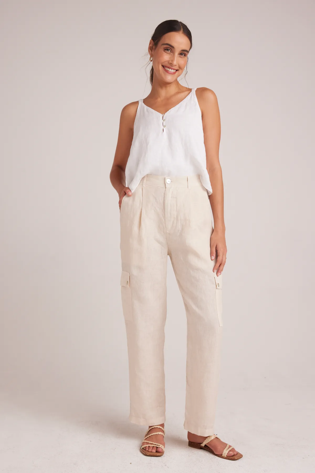 Pleated Cargo Trousers