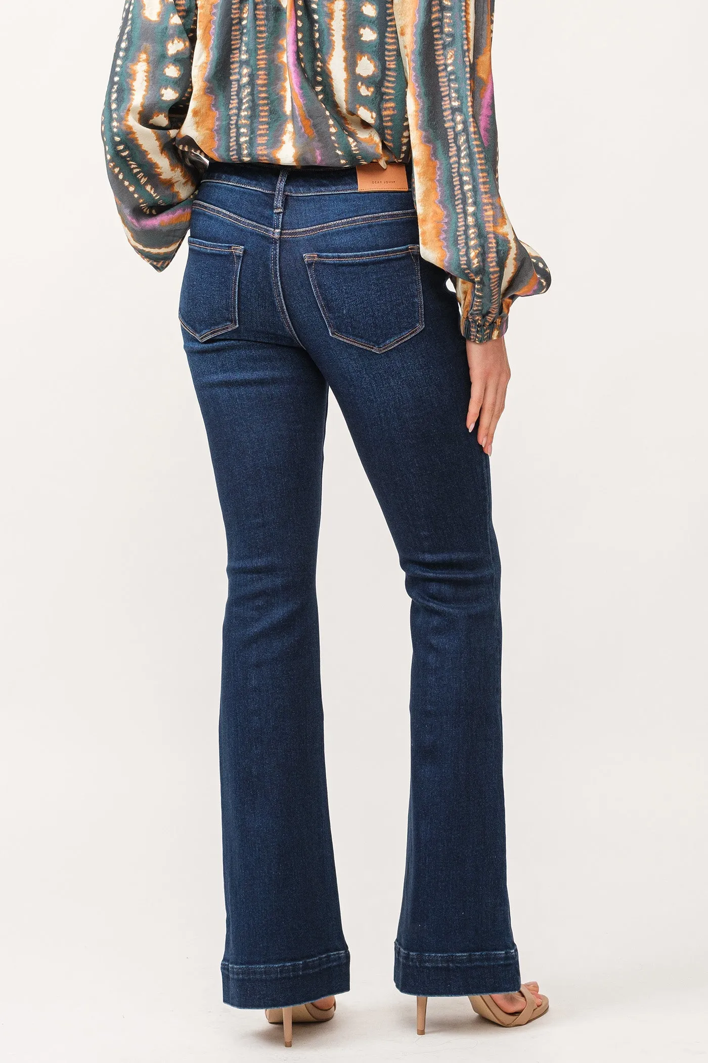 ROSA MID RISE WIDE HEM FLARE JEANS BRENTWOOD