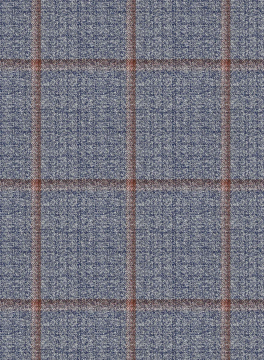 Scabal Dusk Blue Wool Pants