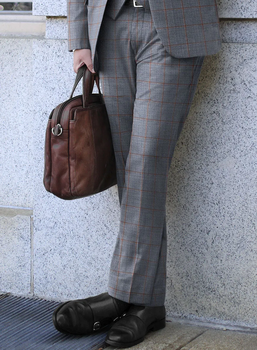 Scabal Dusk Blue Wool Pants