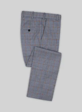 Scabal Dusk Blue Wool Pants