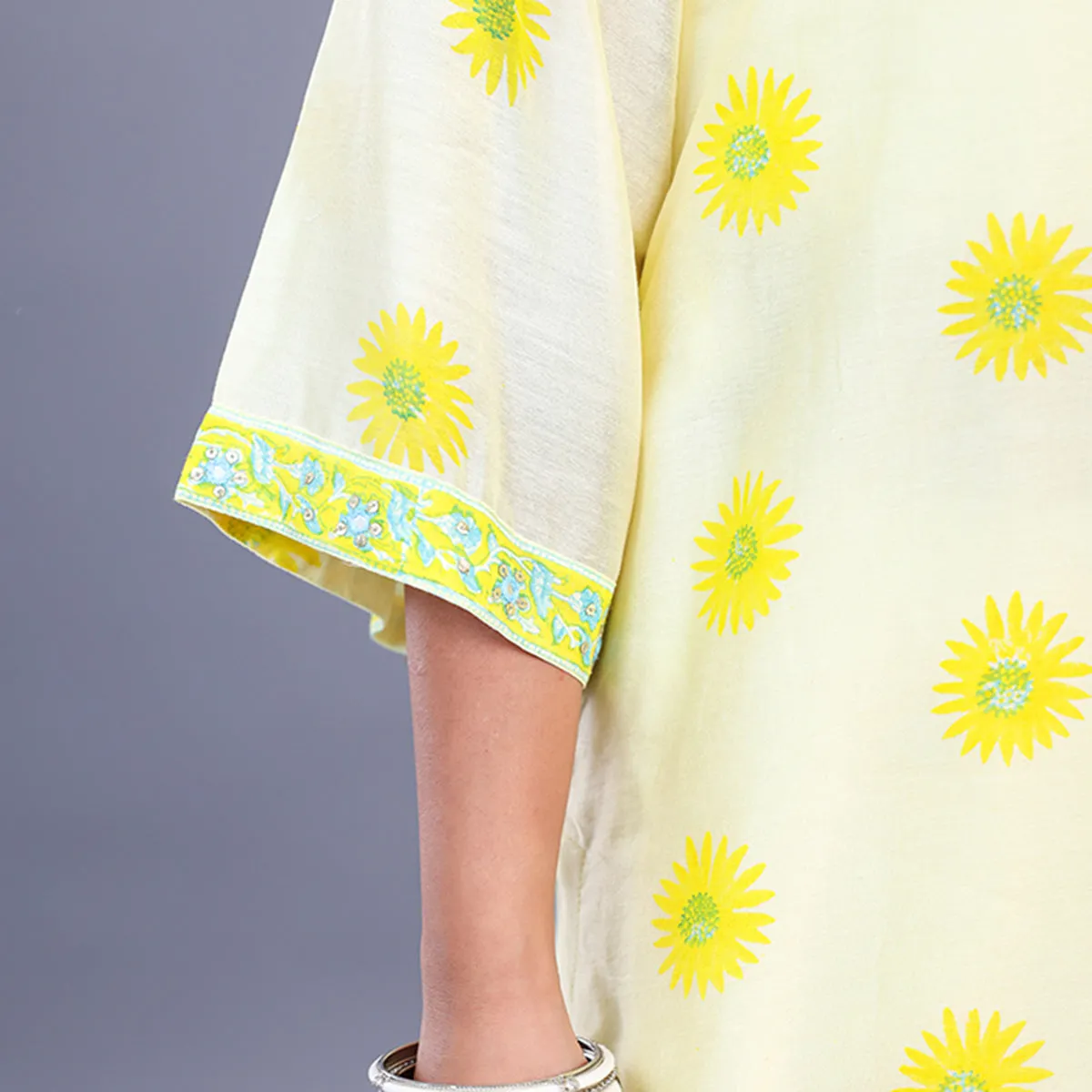Silk Kurta Set For Women | Kurta, Pant & Dupatta | Printed | Off White