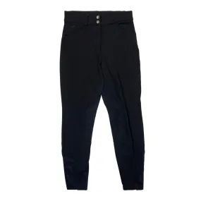 SmartPak 'Piper' Knit Knee Patch Breeches in Black - Women's 32R