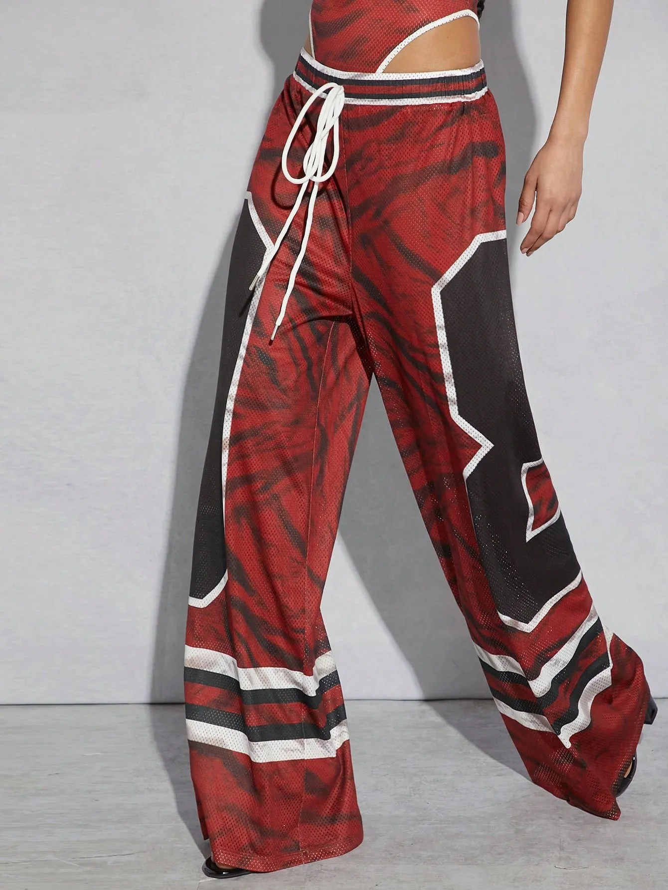 Sport Graphic Wide Leg Pants