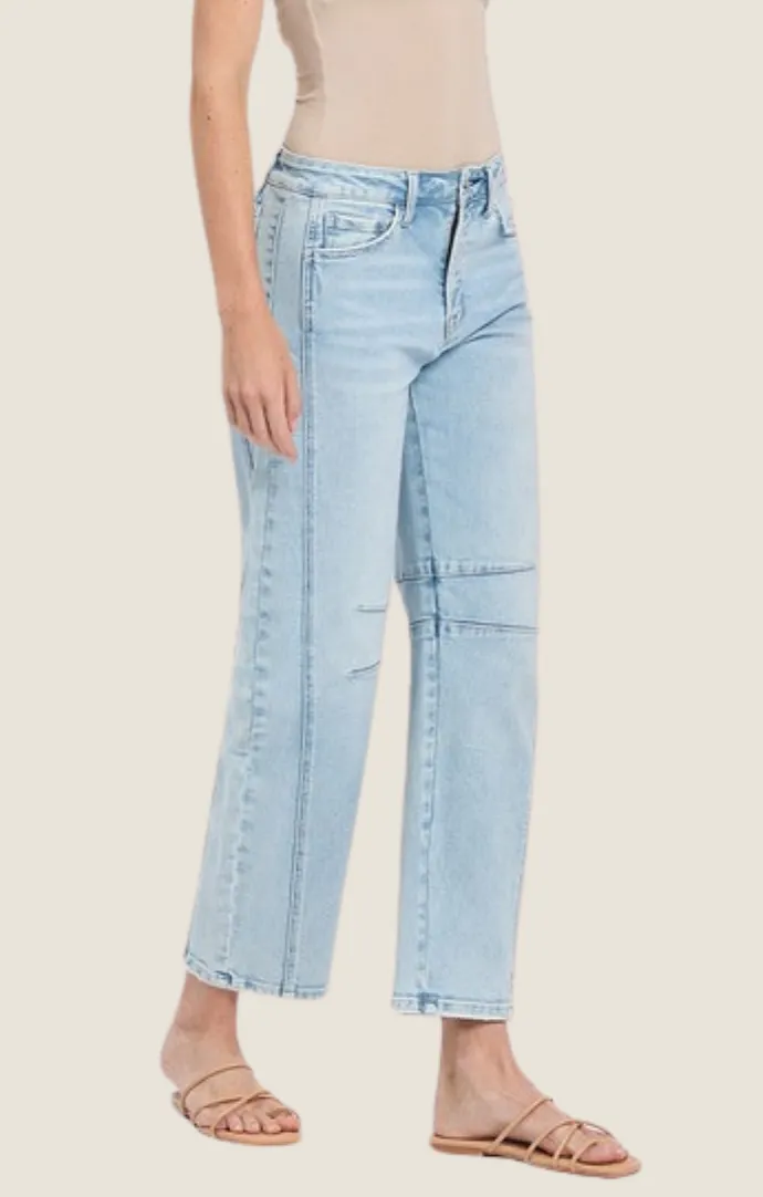 Tatum Light Wash Barrel Jeans