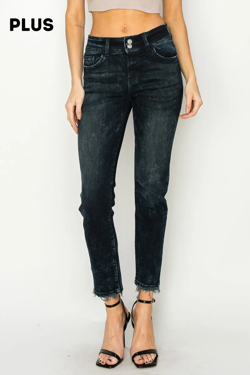 Thea Plus Mid Rise Cigarette Jeans