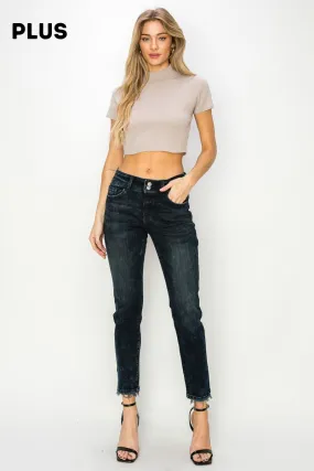 Thea Plus Mid Rise Cigarette Jeans