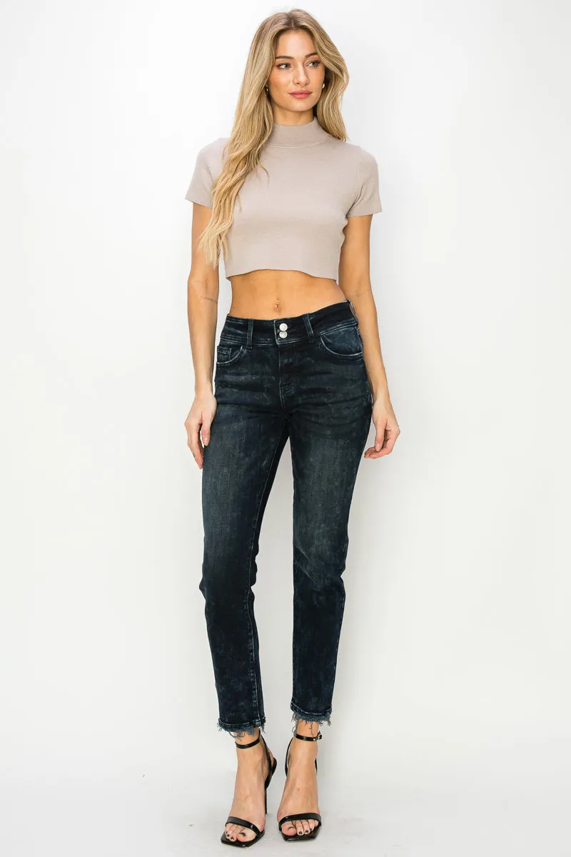 Thea Plus Mid Rise Cigarette Jeans