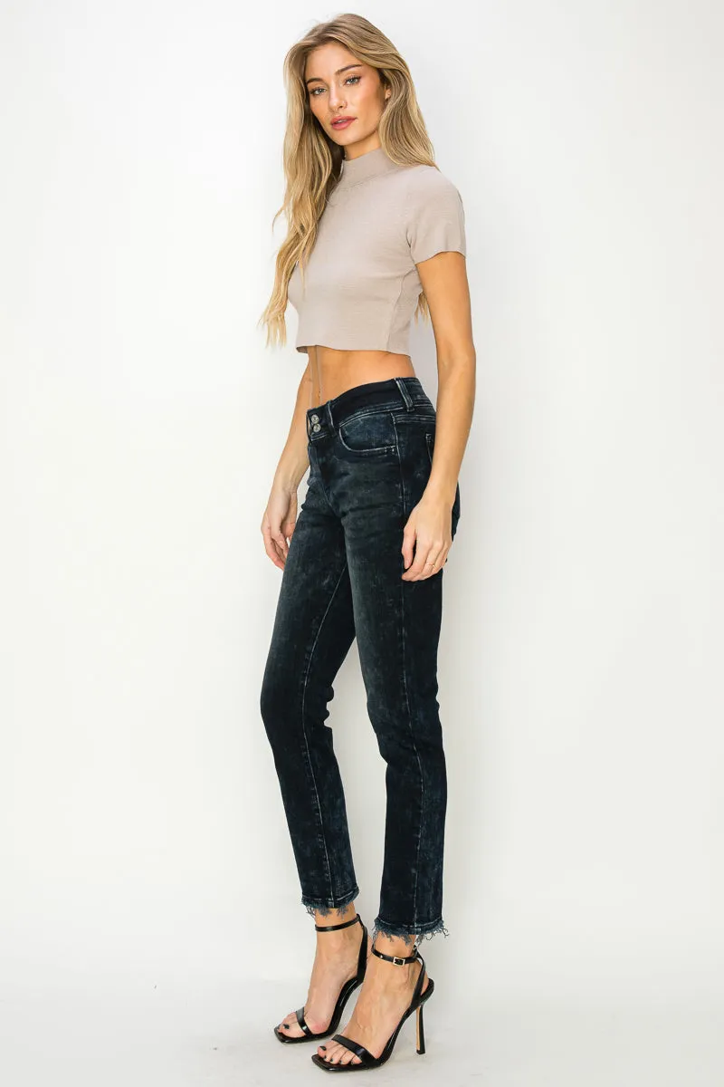 Thea Plus Mid Rise Cigarette Jeans