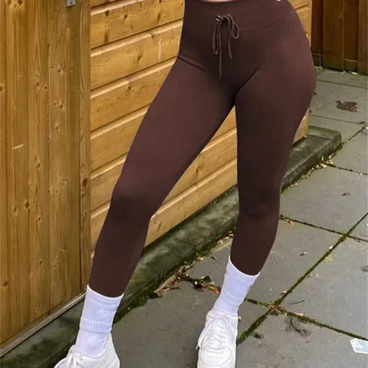 Tossy Ribbed Yoga Leggings Sports Tights Women Push Up Fit