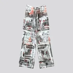Unique design stylish women's denim pants