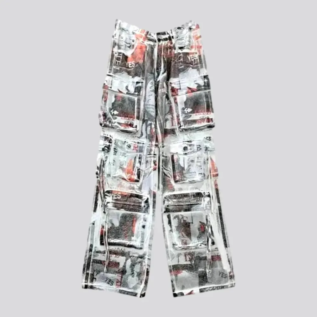Unique design stylish women's denim pants
