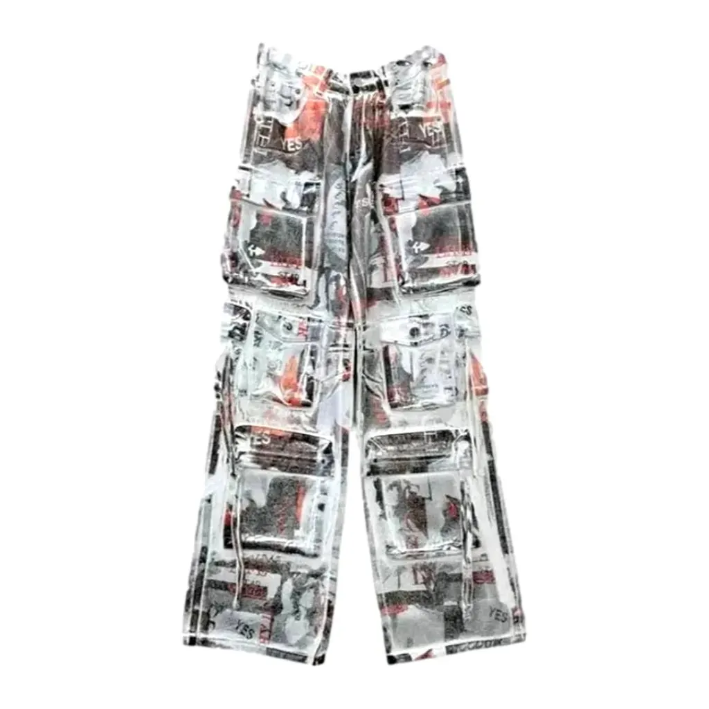 Unique design stylish women's denim pants
