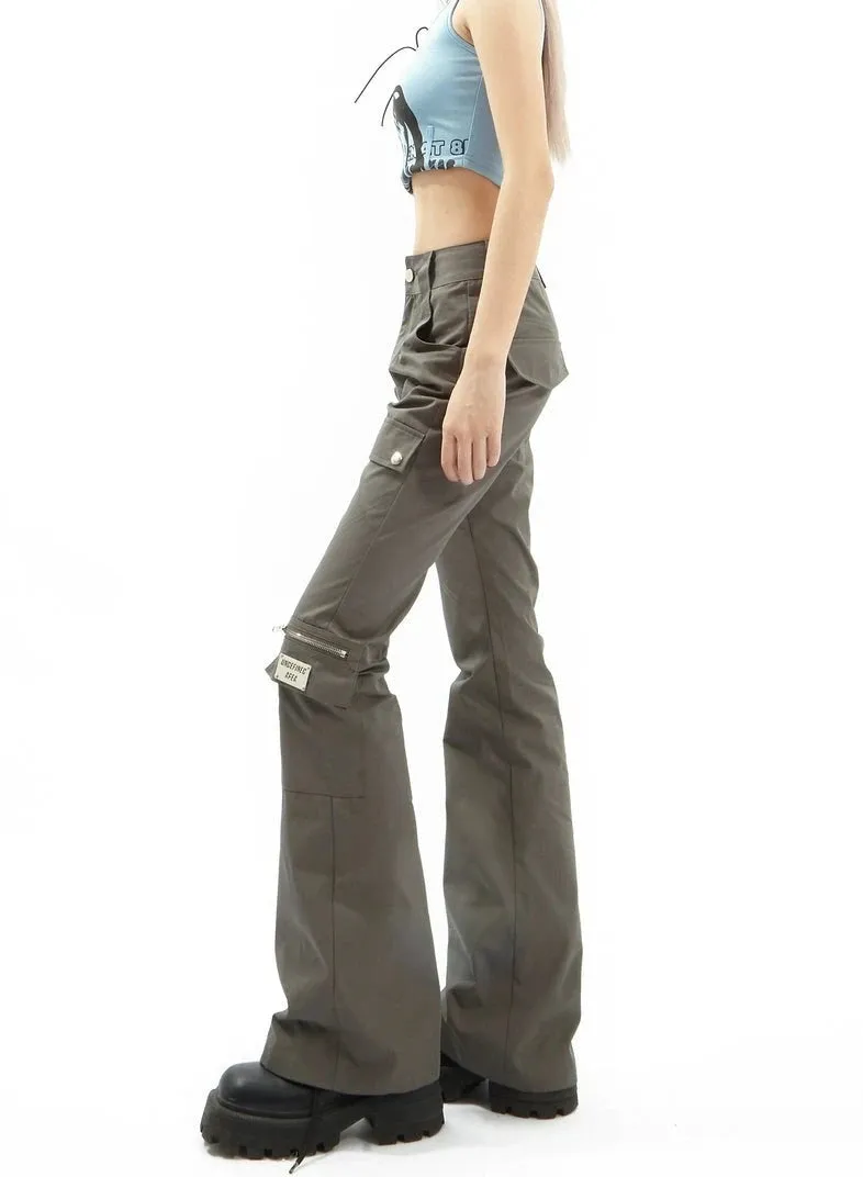 Utility Cargo Pocket Straight-Leg Trousers