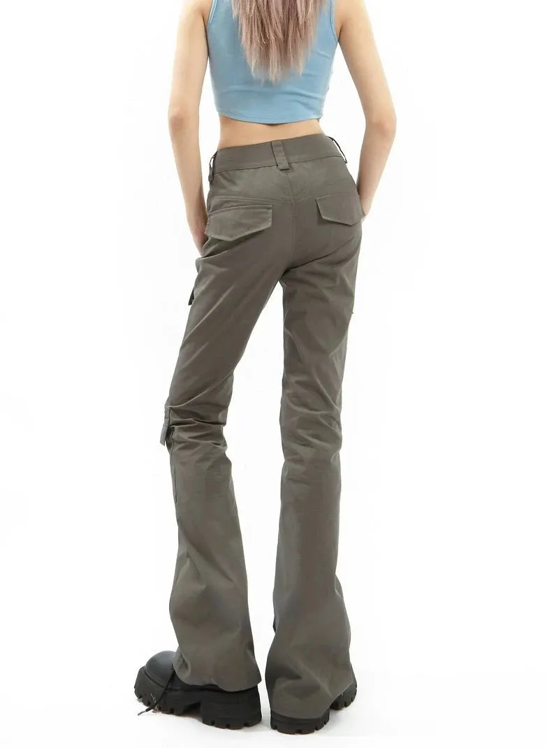 Utility Cargo Pocket Straight-Leg Trousers