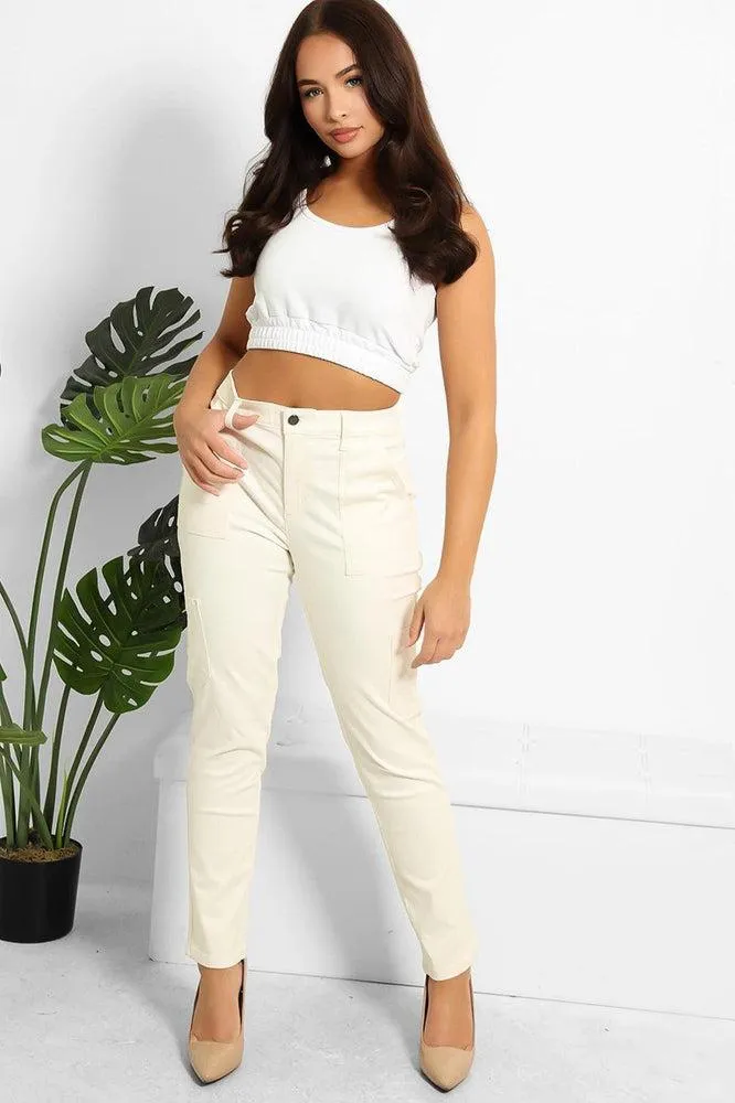 Utility Pockets Skinny Cargo Trousers