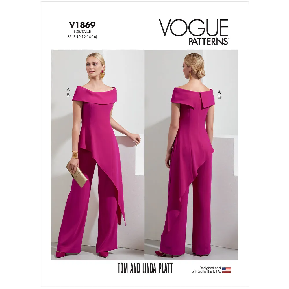 V1869 Misses' and  Misses' Petite Top and Pants