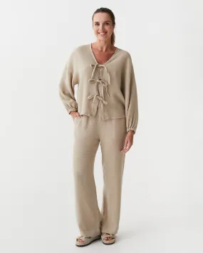 Waffle sweatpants GASPE in Natural