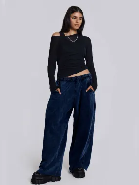 Women's Plain Sweatpants,Navy