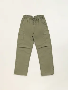 Y&F Kids Olive Mid-Rise Trousers