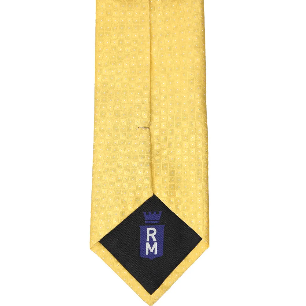 Yellow Agent Dotted Cotton/Silk Necktie