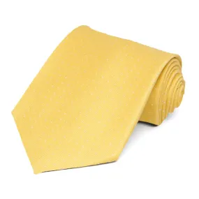 Yellow Agent Dotted Cotton/Silk Necktie
